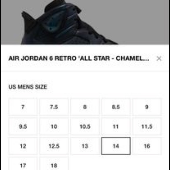 Retro 6 all star size 14 - Picture 2 of 2